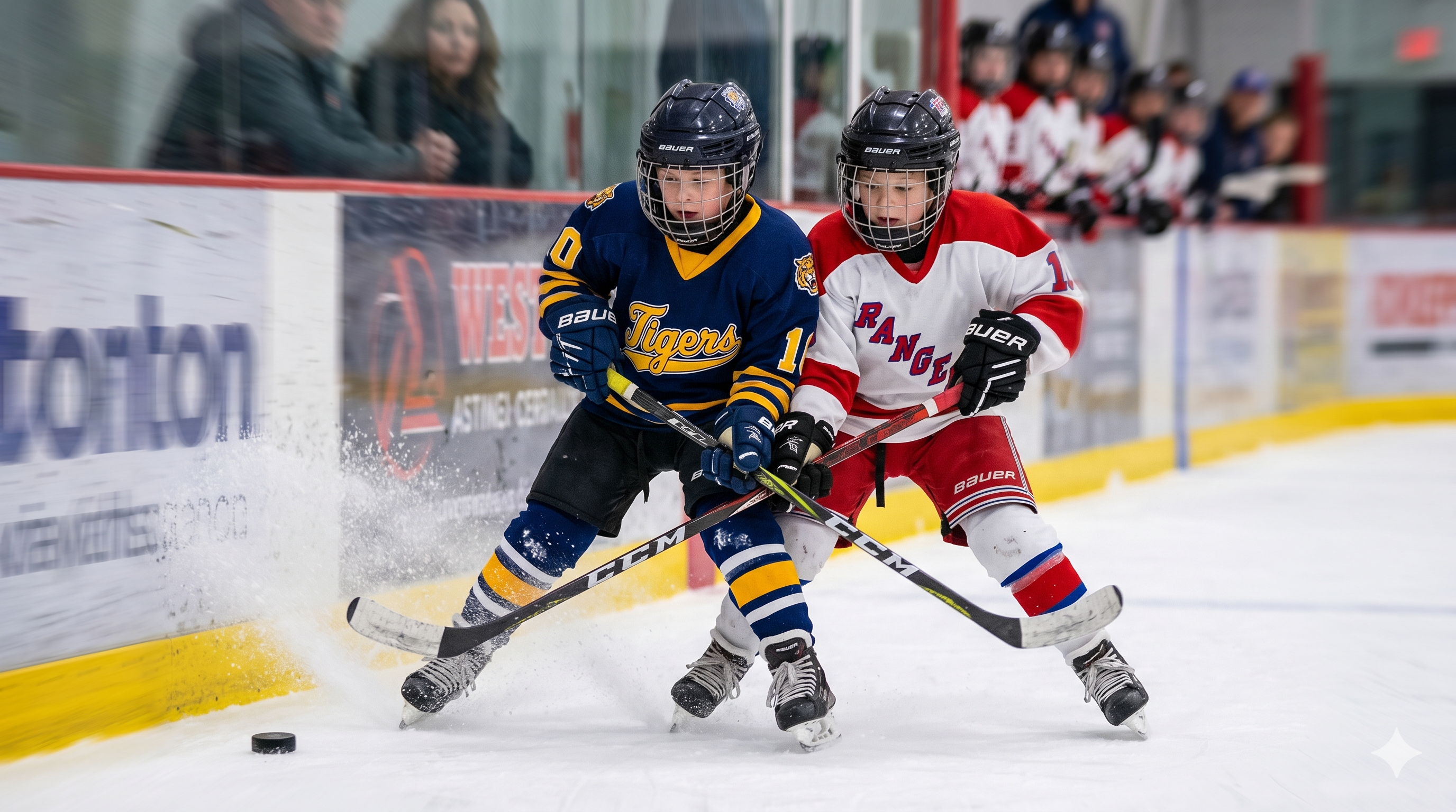 Hockey player in action
